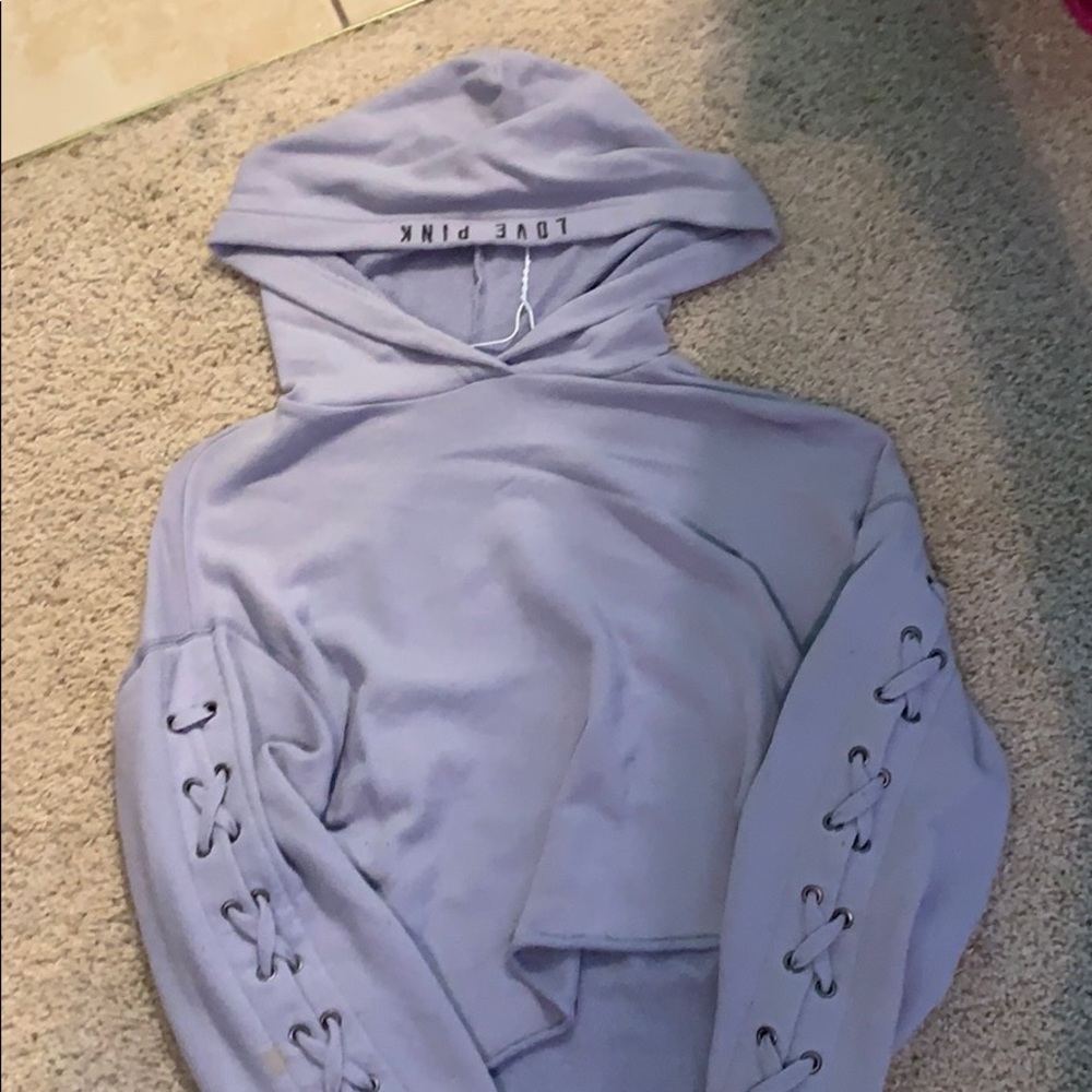 Pink Cropped Hoodie